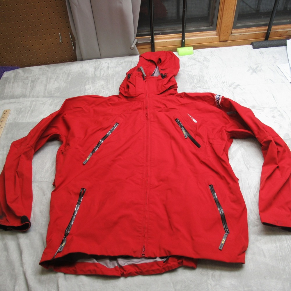 DNA Descente Jacket Men XXL Red Budweiser Demonstration Ski Team Hood Waterproof